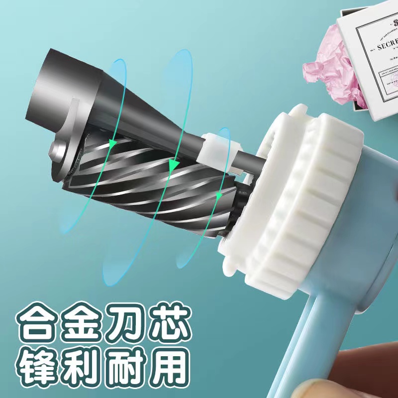晨光削笔机大口径卷笔刀手摇转笔器铅笔削笔刀小学生儿童专用加粗杆洞洞笔削笔器多功能大孔削笔机粗细可用