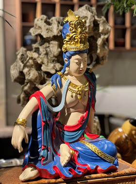 自在观音禅意空间新中式水月观音