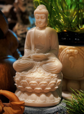 如来摆件高端中国风人物摆件中式工艺品茶室内空间桌面装饰品摆设