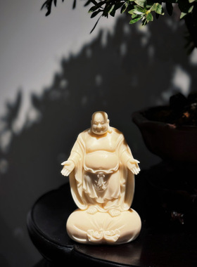 皆大欢喜弥勒佛茶室空间高端摆件