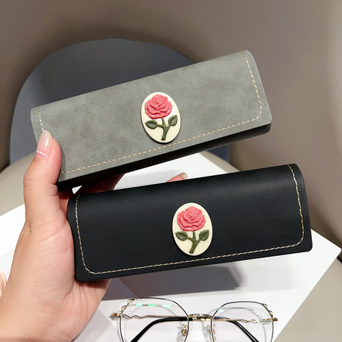 文艺复古抗压便携小清新唯美框架眼镜盒高级感学生墨镜收纳盒新款 - 图0