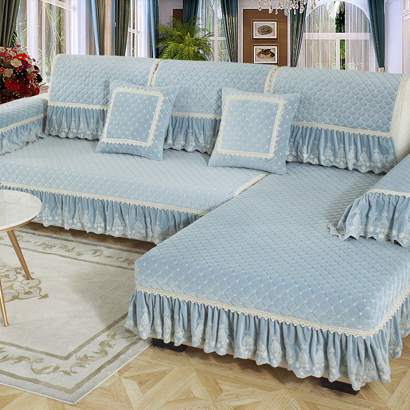 欧式毛绒沙发垫冬季加厚防滑北欧简约全包万能沙发套罩巾贵妃定做,淘宝优惠券,粉丝福利购,淘宝优惠卷
