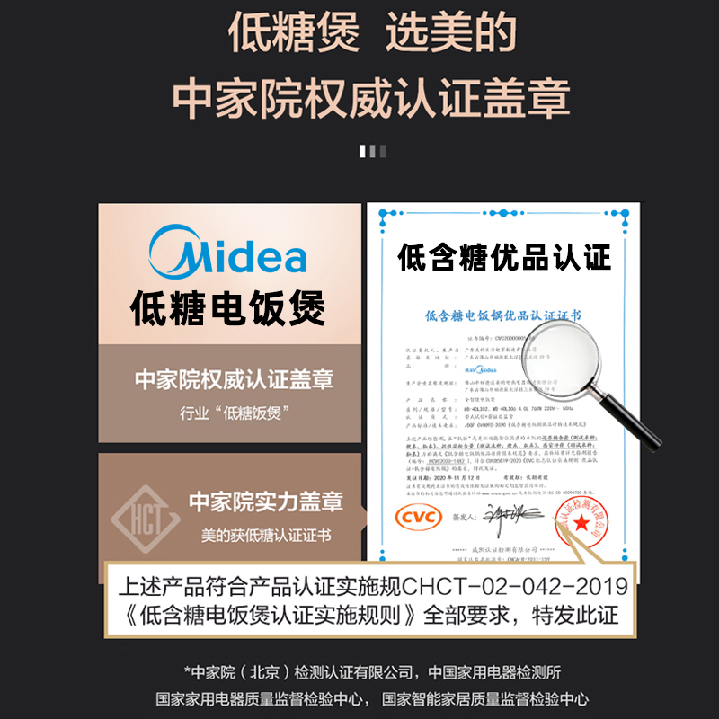 美的低糖电饭煲家用4L升米汤分离滤沥糖沥米智能控糖蒸煮饭电饭锅-图1