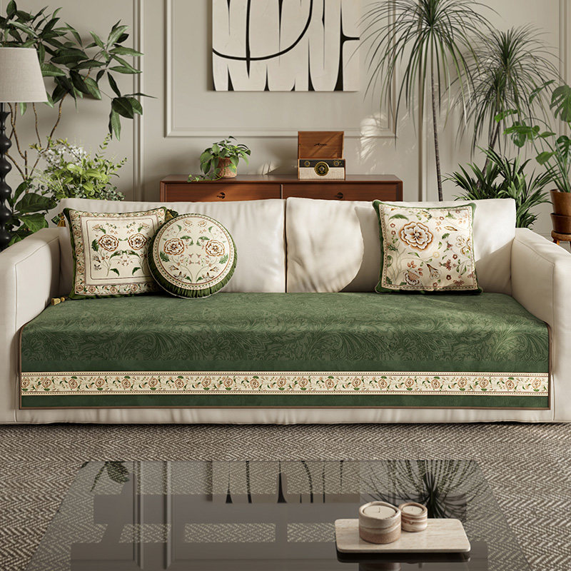 范居态度花枝美式气垫感沙发坐垫四季通用防滑氛围感沙发飘窗垫子,淘宝优惠券,粉丝福利购,淘宝优惠卷