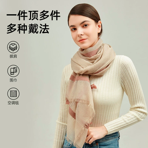 Шарф, высококлассная шерстяная кашемировая зимняя удерживающая тепло накидка, 2022, подарок на день рождения