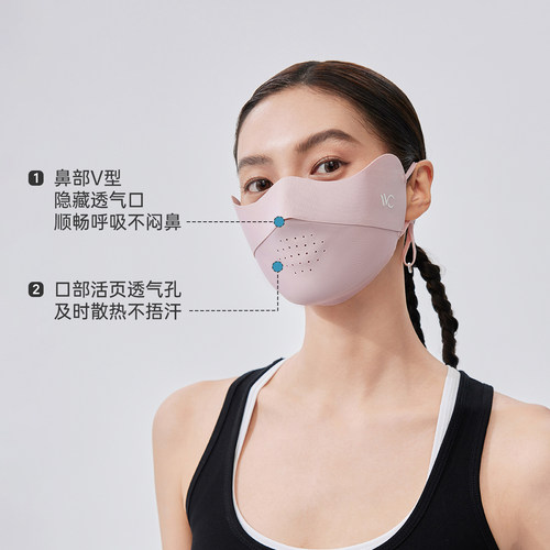 VVC防晒口罩女2026新款夏防紫外线凉感遮阳玻尿酸护眼角骑行面罩 - 图3