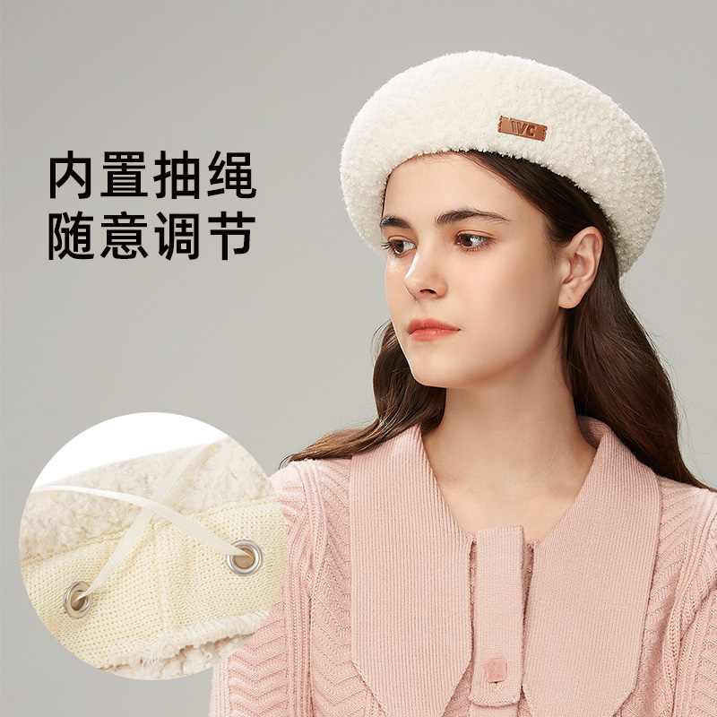VVC貝雷帽女春秋冬季百搭畫家毛呢南瓜帽大頭圍復古英倫蓓蕾帽_VVC 旗艦店_服飾配件/皮帶/帽子/圍巾