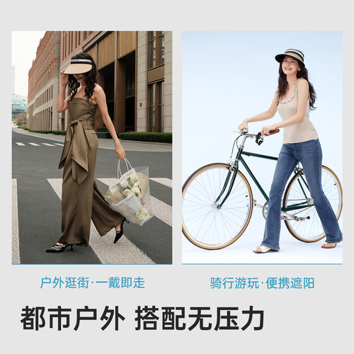 VVC防晒帽女2026春夏新款遮阳大帽檐防紫外线空顶可挎户外太阳帽 - 图3