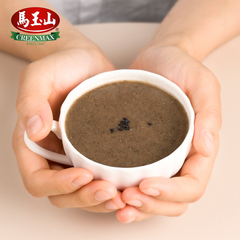 进口台湾马玉山山药黑芝麻糊紫山药黑米仁黑芝麻糊粗粮五谷粉3包 喵喵折官网