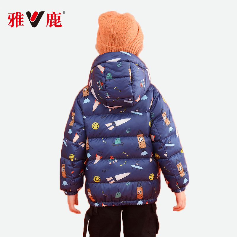 雅鹿童裝2022新款兒童短款羽絨服加厚男童女童中小童白鴨絨外套潮_雅鹿夏艾思專賣店_童裝_嬰兒裝_親子裝