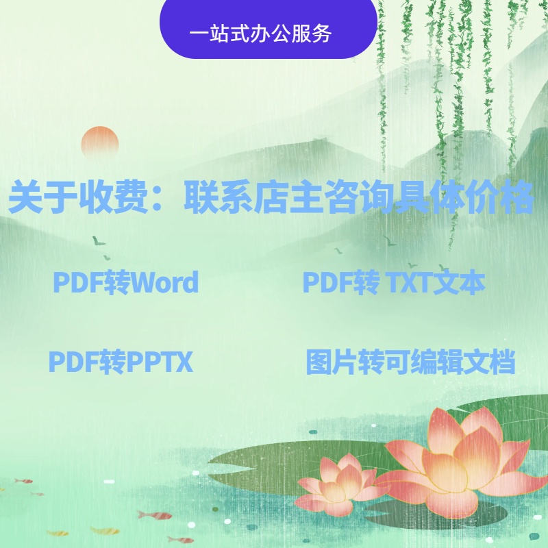 人工代转换pdf转成word excel ppt txt 图片转纯文字转word转表格