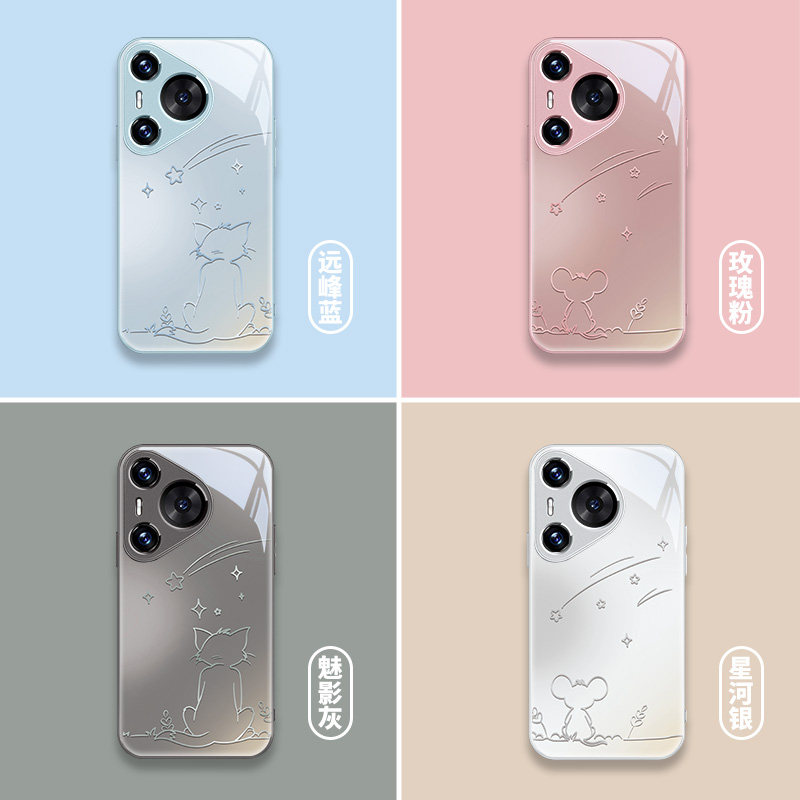 猫和老鼠适用华为pura70手机壳情侣mate80新款p60简约p50汤姆杰瑞nova15小众14男女13一对荣耀500玻璃400pro,淘宝优惠券,粉丝福利购,淘宝优惠卷