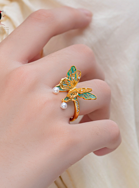 衣锦媚行非遗花丝蝴蝶戒指国风