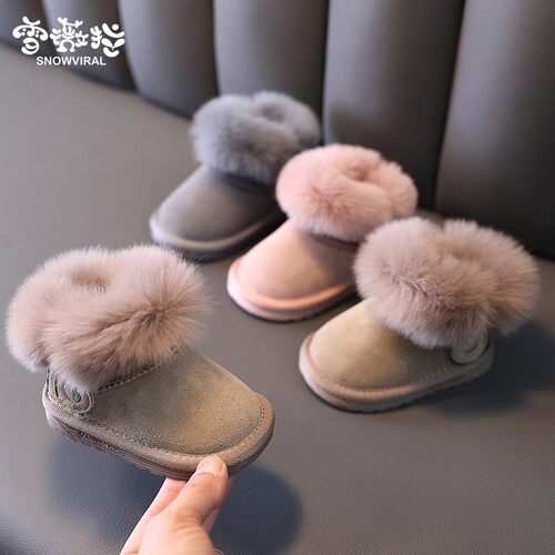 宝宝雪地靴男1-3岁2冬季加绒女小童加厚保暖学步棉鞋婴儿软底短靴 - 图3
