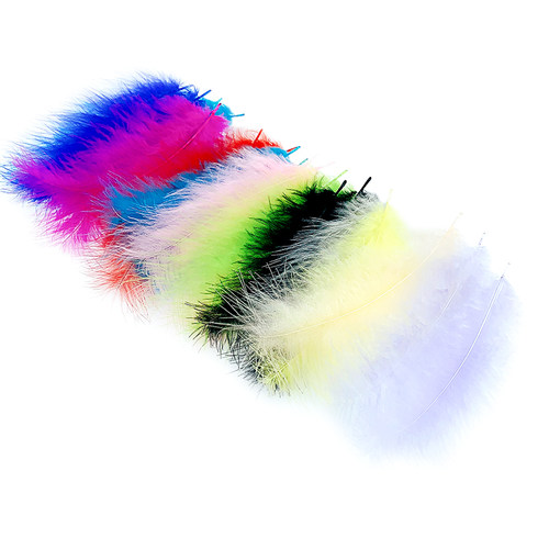 幼儿园新款手工羽毛装饰材料天然小绒毛儿童iy创意美术课马卡龙-图3