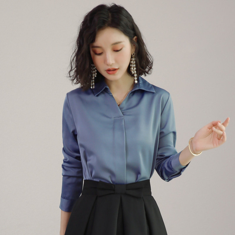 加绒设计感小众百搭秋冬雪纺衬衫 语晗衬衫