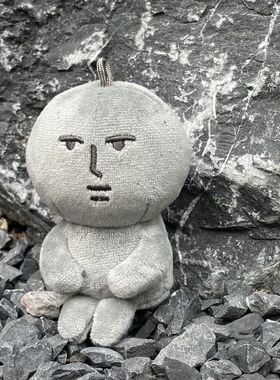 灰色粉红兔子周边玩偶包