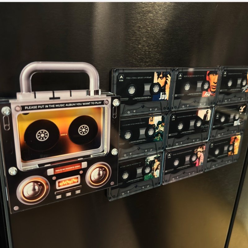 周杰伦歌曲冰箱贴nfc磁带造型个性可以播放音乐磁吸冰箱装饰磁贴,淘宝优惠券,粉丝福利购,淘宝优惠卷