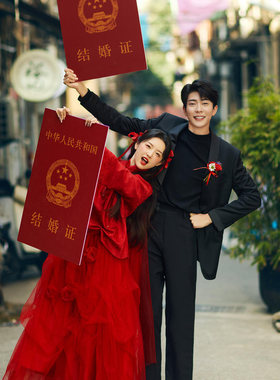超大结婚证KT板领证拍照