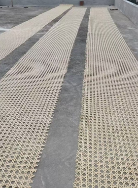 复古竹编装修吊顶竹草席