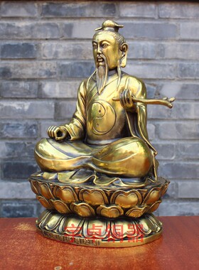 宇卓铜器纯铜祖师爷杨筠松铜像祖师杨公仙师宗师 工艺品桌面摆件