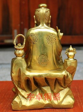 纯铜药王孙思邈五大名医医圣孙思邈药王爷菩萨像家居摆件