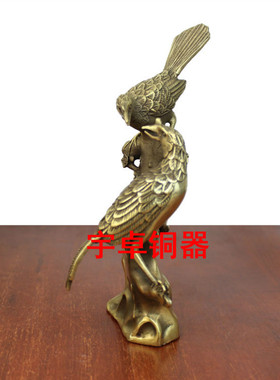 纯铜喜上眉梢摆件工艺品