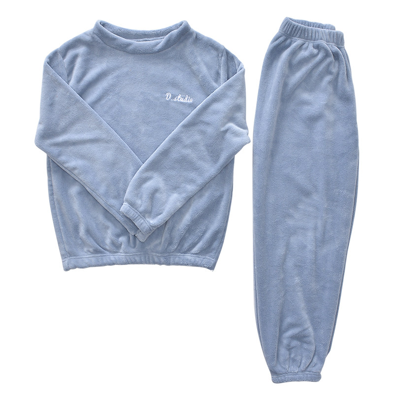 女士法兰绒家居服可外穿毛绒睡衣 黛妃乐睡衣/家居服套装