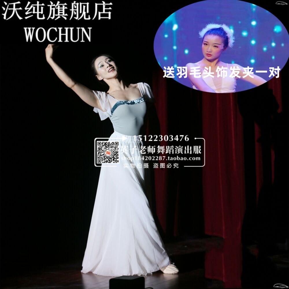 一路生花大摆裙演出服枕边童话芭蕾舞裙练功服体操体服成人纱裙 - 图0