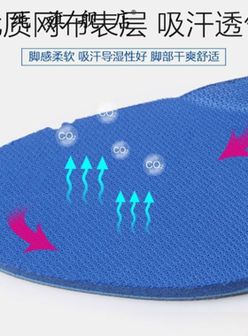透气跑步适配平底高弹力运动鞋垫
