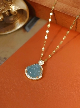 新中式大肚弥勒佛公吊坠项链小众