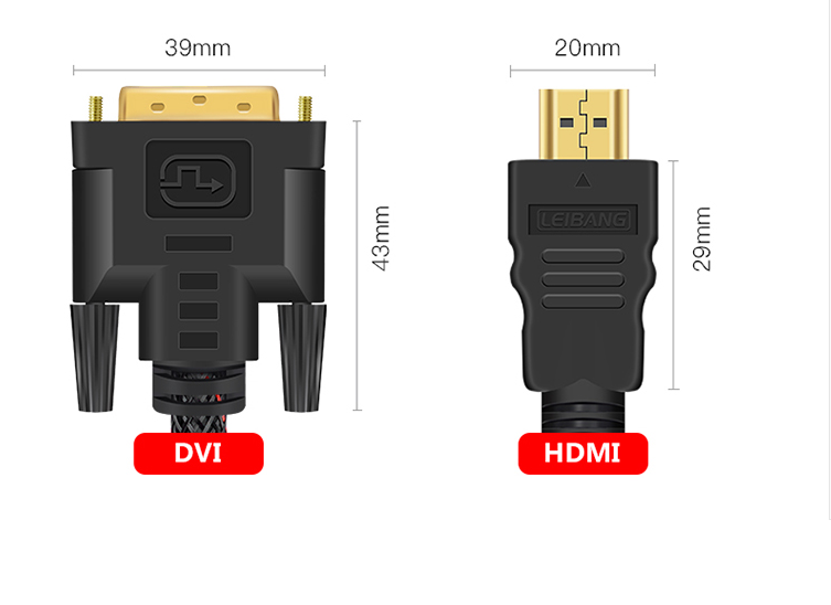 正品10米20米dvi转hdmi线电脑接投影机顶盒电视大转小双向高清线-图0