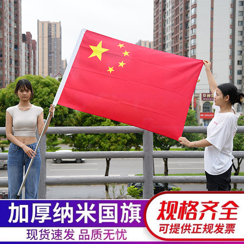 标准室外纳米防水五星红旗户外123456号旗定制大小旗帜灯杆旗防水防晒装饰旗国庆节爬山装饰加厚中国旗子 - 图1