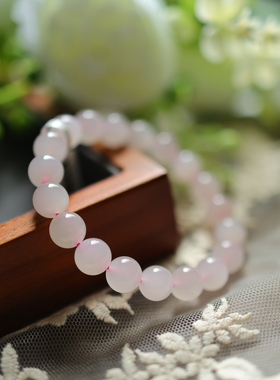 天然和田玉冰藕粉手串10mm