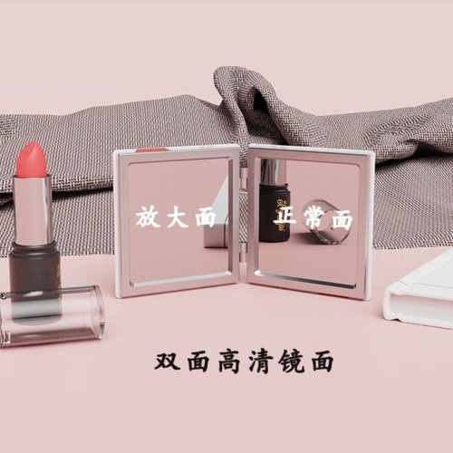 帕恰狗化妆镜学生宿舍便携随身小镜子可爱卡通迷你双面图案补妆镜 - 图2