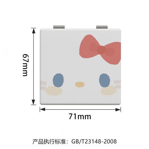 帕恰狗化妆镜学生宿舍便携随身小镜子可爱卡通迷你双面图案补妆镜 - 图3