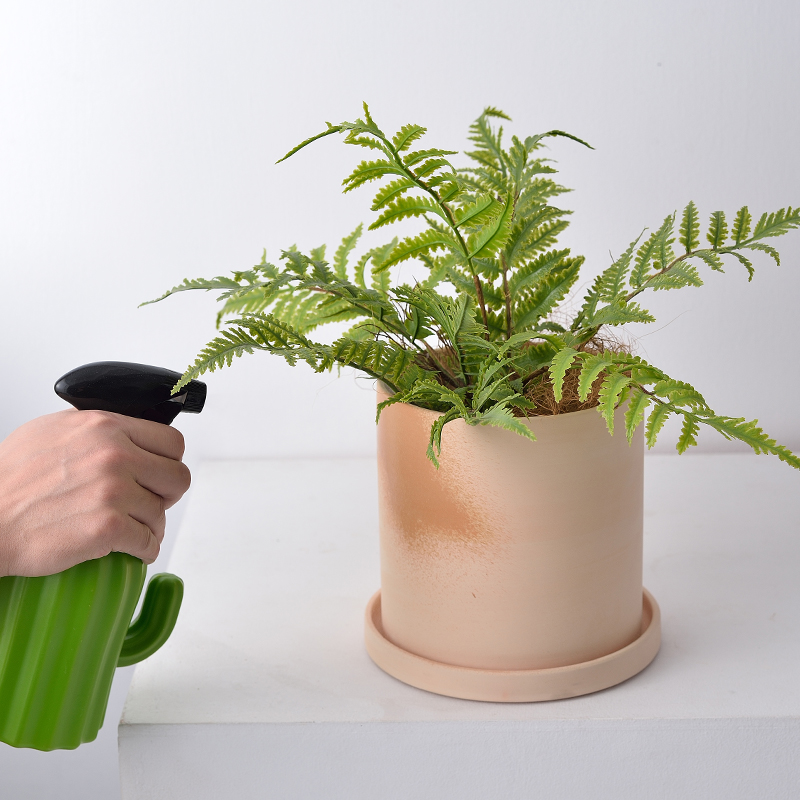 北欧简约透气盆陶瓷素烧有孔圆形花盆多肉植物盆栽陶盆清仓特价-图1