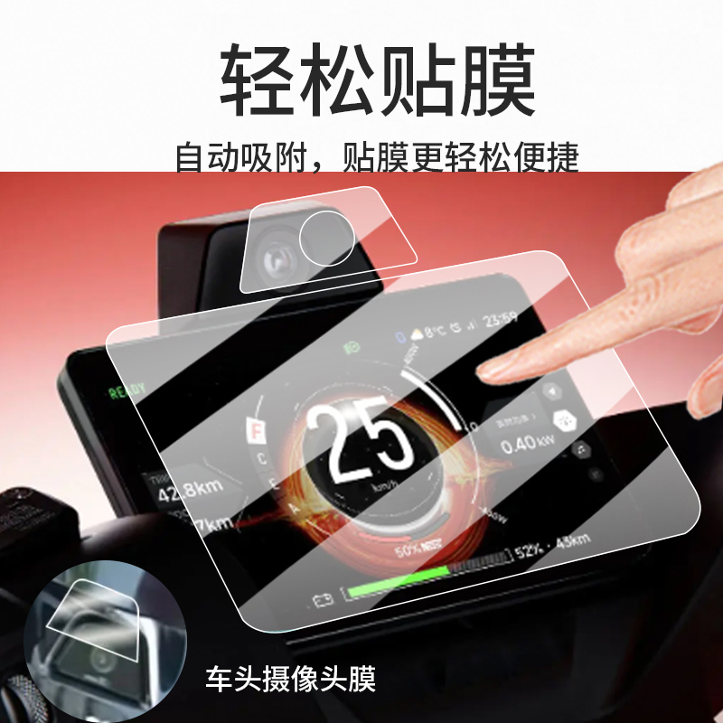 适用于九号DZ110P MK2仪表钢化膜DZ110P猎户座2代电动车屏幕贴膜E300P MK2液晶玻璃摩托镜头保护膜套电瓶配件 - 图1