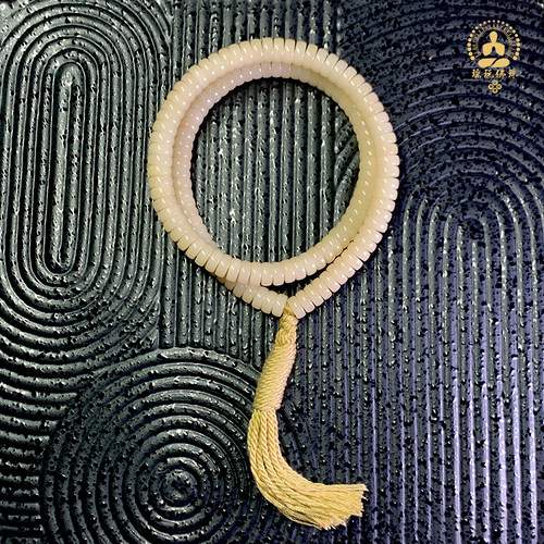 精工原生态白玉菩提根药片鬼工手串手链男女直切高密108念珠文玩 - 图3
