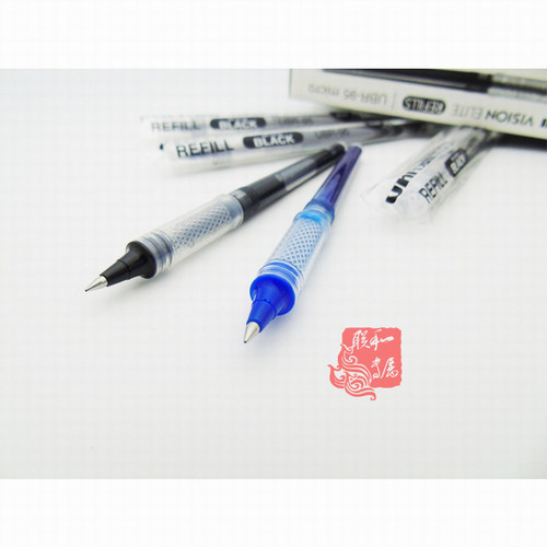日本三菱UBR-95替换笔芯专用于UB-205宝珠水笔签字笔黑蓝色0.5mm - 图0