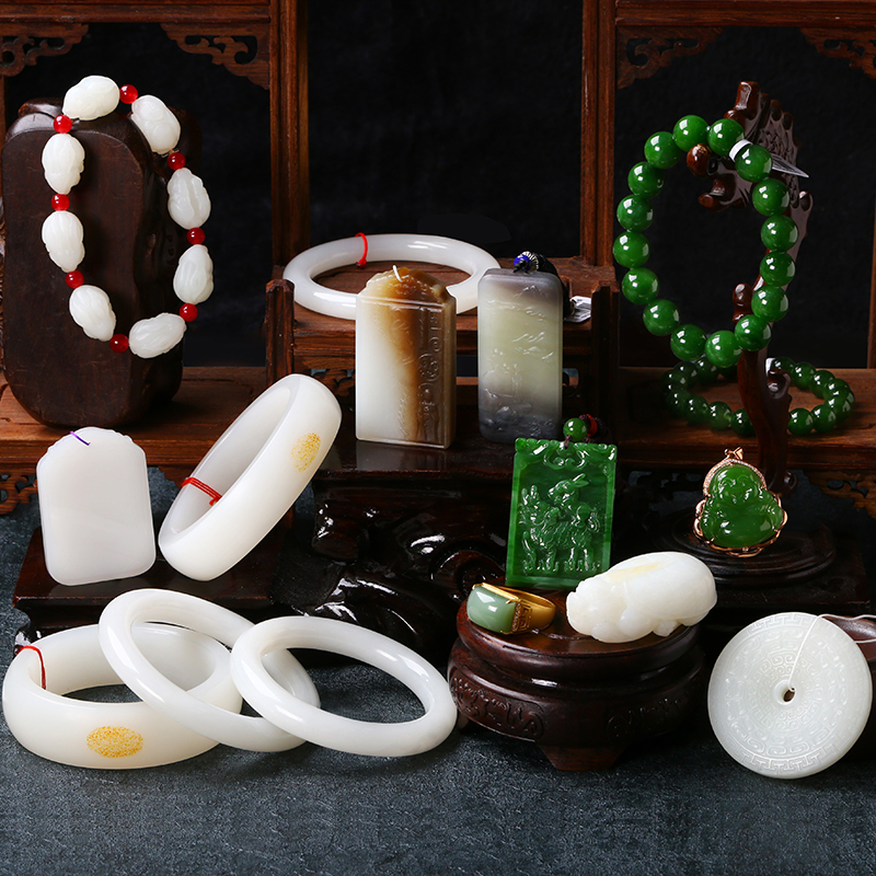 设计配件 青白玉藕粉青海青白玉碧玉佛珠手镯 和田玉手链 DIY 设计配件 青白玉藕粉青海青白玉碧玉佛珠手镯 和田玉手链 DIY