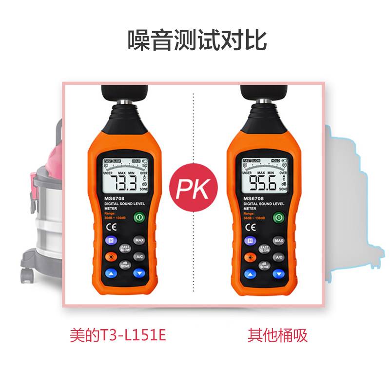 midea美的吸尘器旗舰店美的吸尘器家用强力大功率静音技术手持式干湿两用T3-L151E11