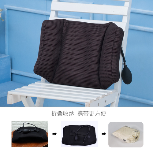 汽车座椅充气腰靠护腰透气办公椅顶腰垫腰枕靠背四季便携旅行靠枕 - 图1