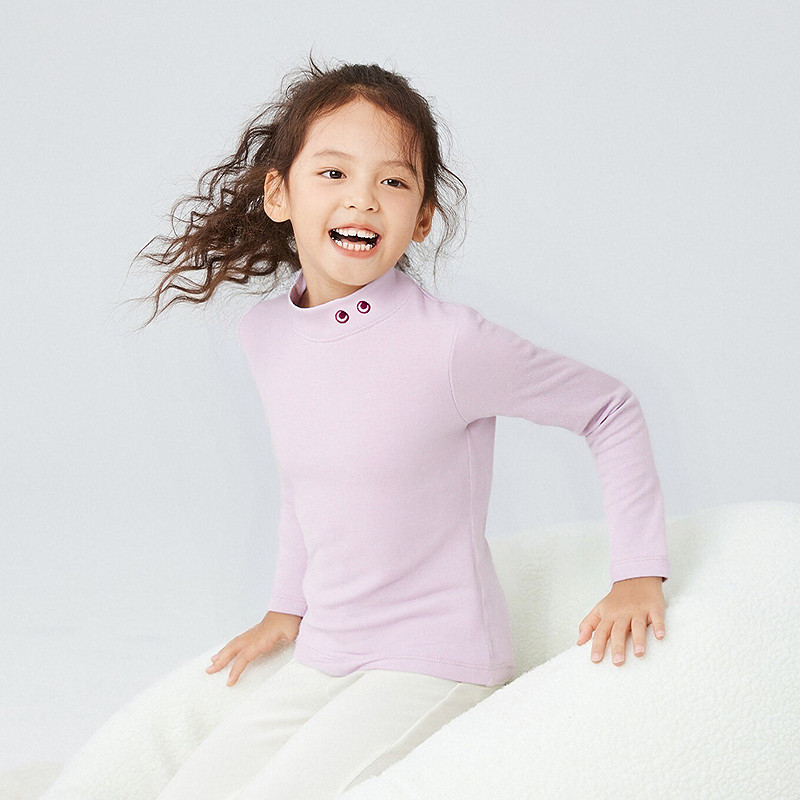 Mitti2025秋冬季新款女童长袖T恤半高领亲肤百搭儿童打底衫上衣,淘宝优惠券,粉丝福利购,淘宝优惠卷