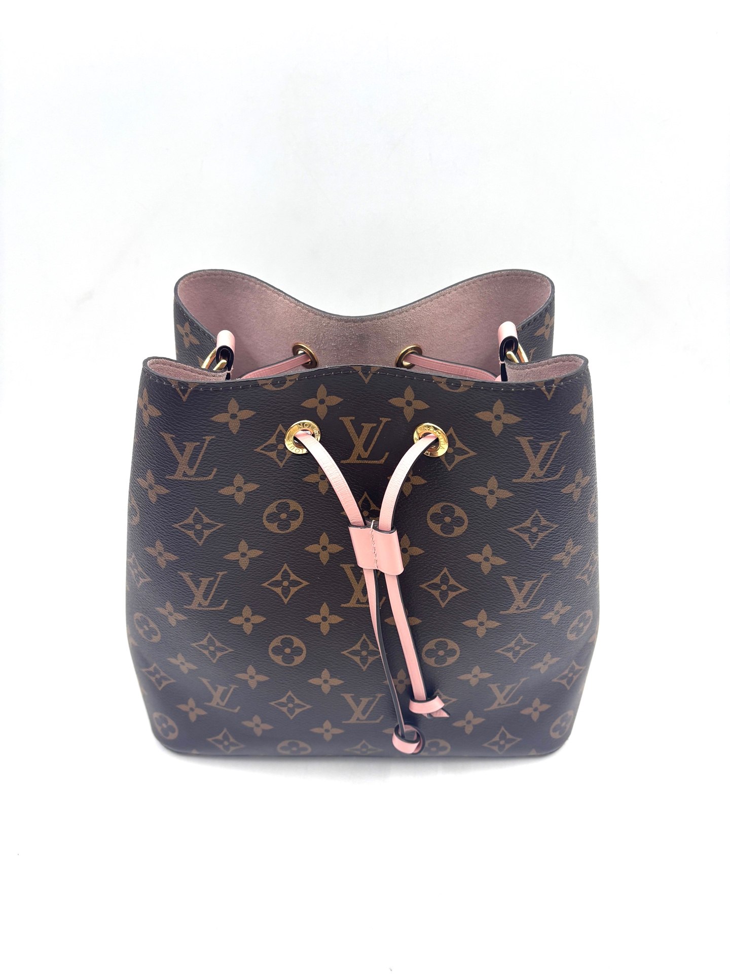 LV路易威登 NOENOE 棕色老花水桶包粉色内里芯片款 99新 18848255,淘宝优惠券,粉丝福利购,淘宝优惠卷