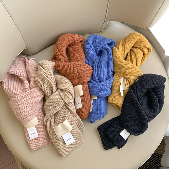 Parent-child style fructose solid color wool scarf