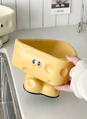 奶酪陶瓷钥匙收纳摆件