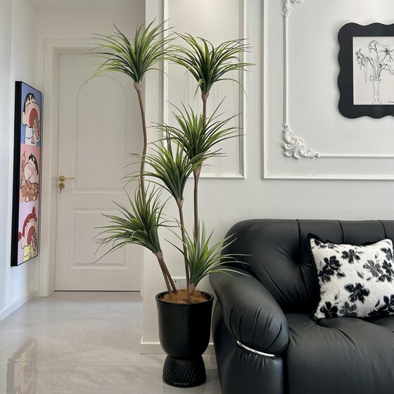 Simulated plant Asparagus tree floor-standing potted indoor large-scale bionic green plant ornaments living room light luxury decorative flower fake tree