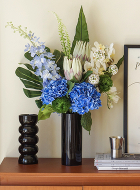 仿真花高级感大束干绣球摆