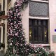 Fake flower rattan door head decoration internet celebrity check-in flower wall